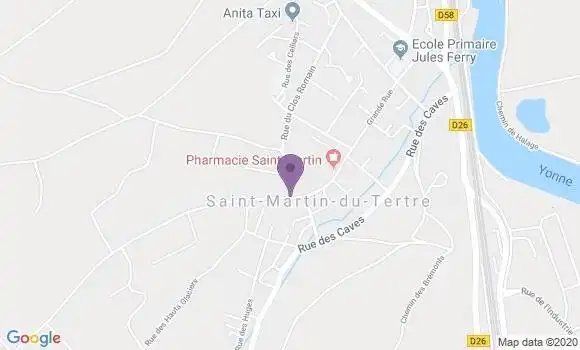 Localisation Saint Martin du Tertre Ap - 89100
