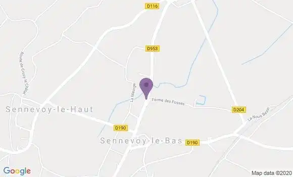 Localisation Sennevoy le Bas Ap - 89160