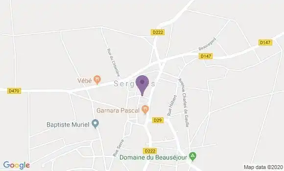 Localisation Sergines Bp - 89140