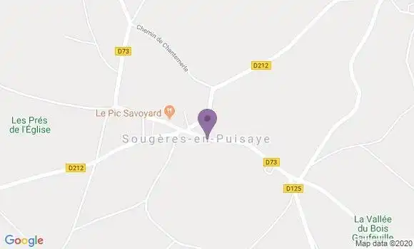 Localisation Sougeres En Puisaye Ap - 89520