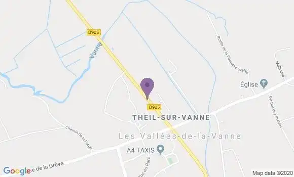 Localisation Theil sur Vanne Bp - 89320