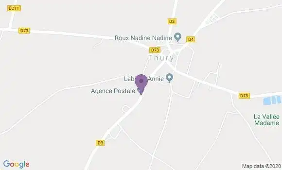 Localisation Thury Ap - 89520