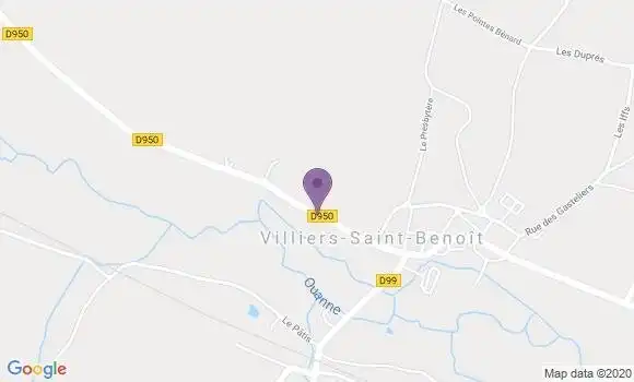 Localisation Villiers Saint Benoit Bp - 89130