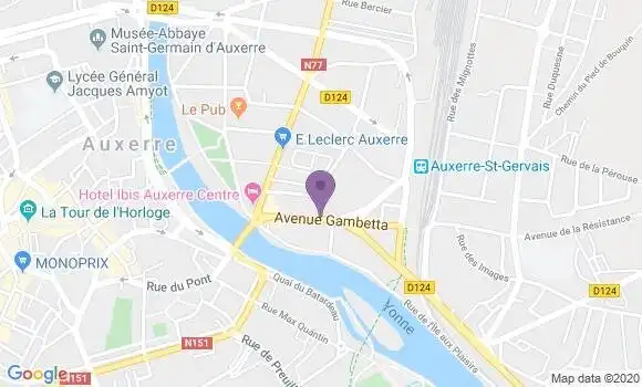 Localisation Auxerre a Bp - 89000