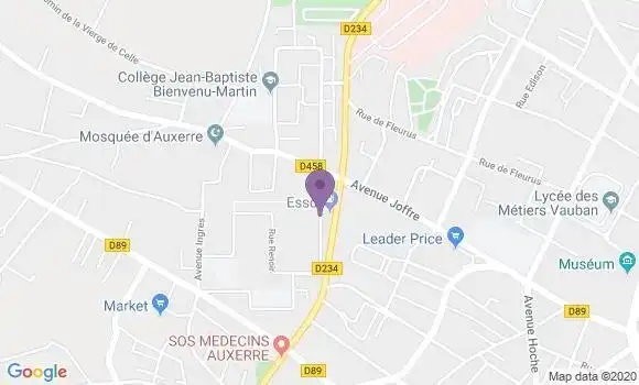 Localisation Auxerre Ste Genevieve - 89000