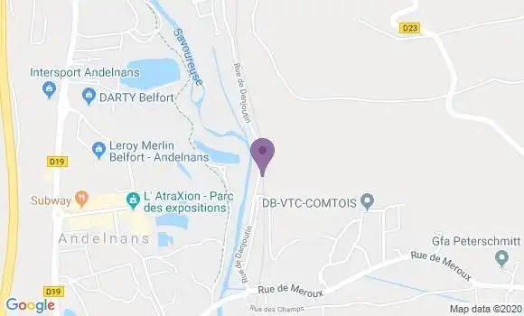 Localisation Danjoutin - 90400