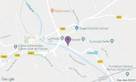 Localisation Delle - 90100