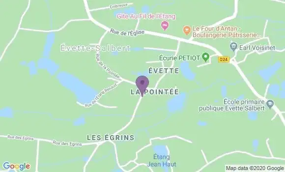 Localisation Evette Salbert Bp - 90350