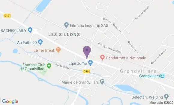 Localisation Grandvillars Bp - 90600