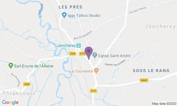 Localisation Joncherey Ap - 90100