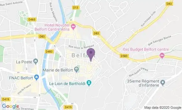 Localisation Belfort Porte de Brisach Bp - 90000