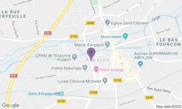 Localisation Arpajon - 91290