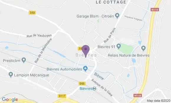 Localisation Bievres Bp - 91570
