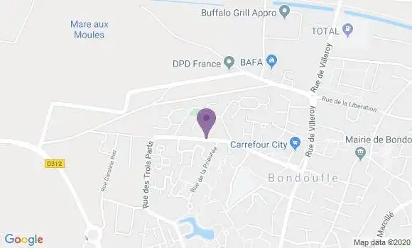 Localisation Bondoufle - 91070