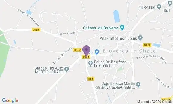 Localisation Bruyeres le Chatel Bp - 91680