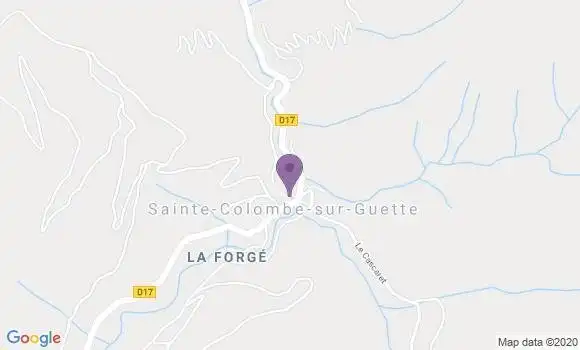 Localisation Sainte Colombe sur Guette Ap - 11140