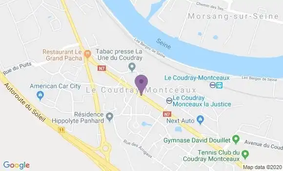 Localisation Le Coudray Montceaux Bp - 91830