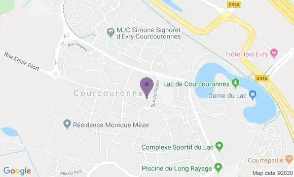 Localisation Courcouronnes Centre Bp - 91080