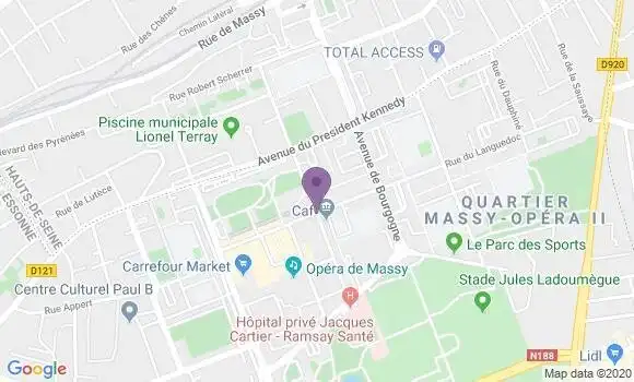 Localisation Massy Opera Bp - 91300
