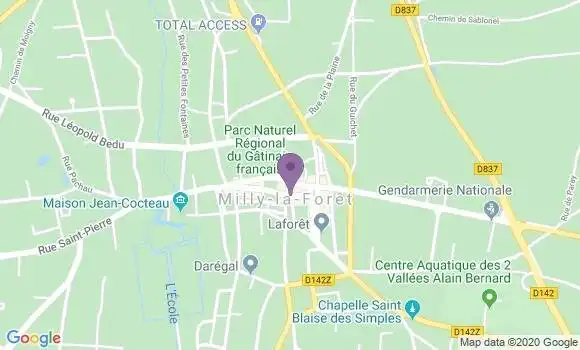 Localisation Milly la Foret - 91490