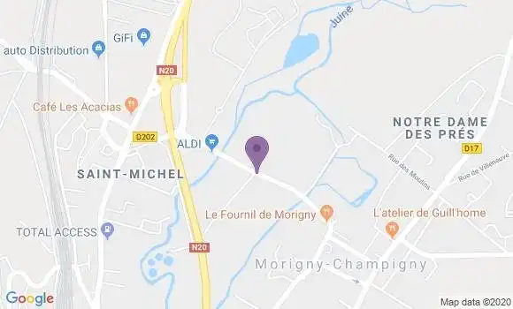 Localisation Morigny Champigny Ap - 91150