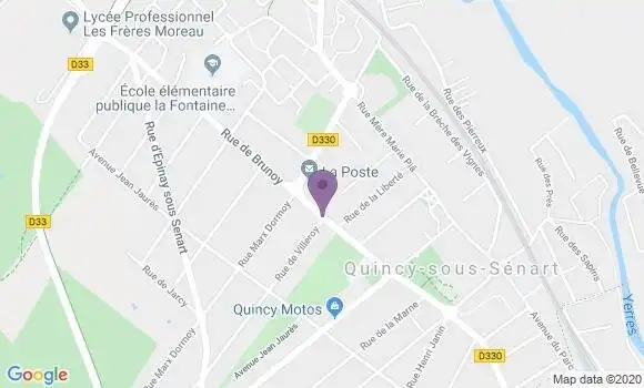 Localisation Quincy sous Senart - 91480