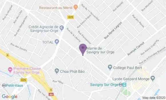 Localisation Savigny sur Orge - 91600