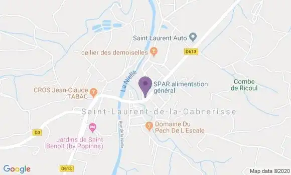 Localisation Saint Laurent de la Cabrerisse Bp - 11220