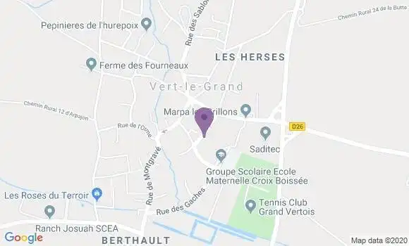 Localisation Vert le Grand Bp - 91810