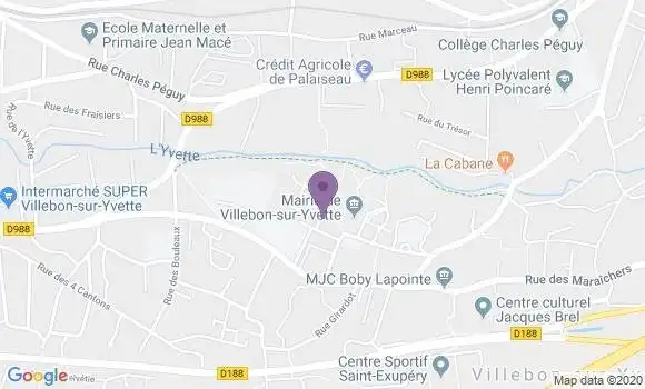 Localisation Villebon sur Yvette Bp - 91140