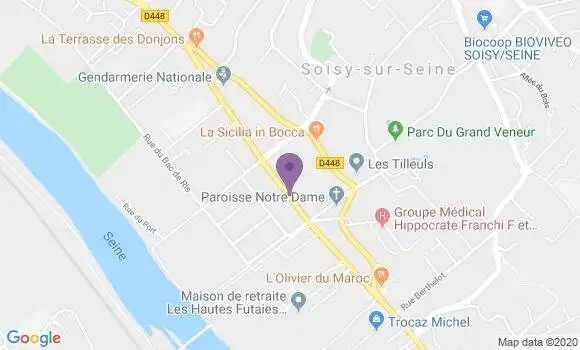 Localisation Soisy sur Seine a Ap - 91450