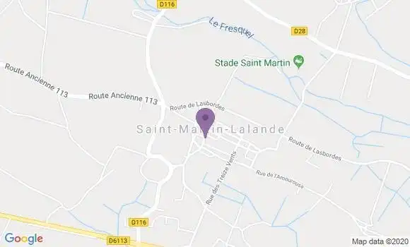 Localisation Saint Martin Lalande Ap - 11400