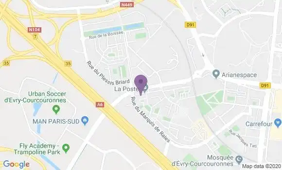 Localisation Courcouronnes Canal - 91080