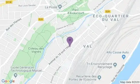 Localisation Athis Mons Apc du Val Ap - 91200