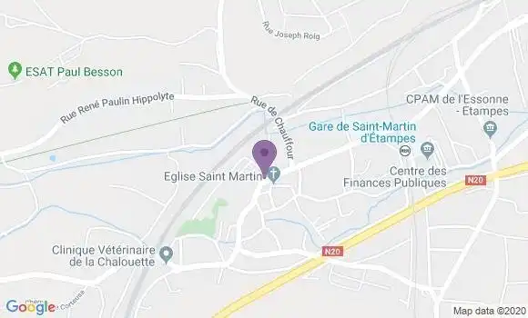 Localisation Etampes a Ap - 91150