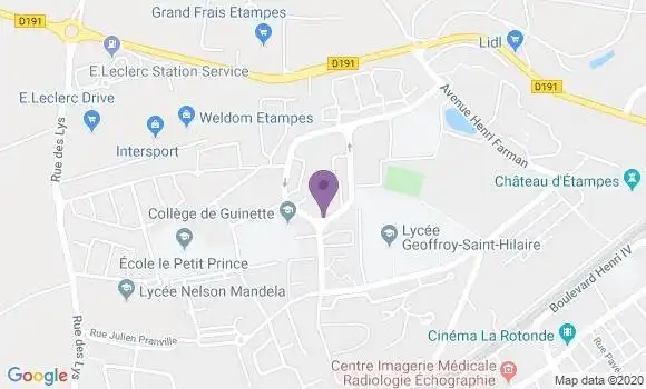 Localisation Etampes Guinette Bp - 91150