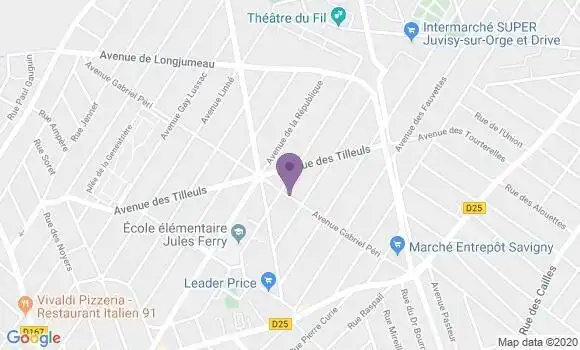 Localisation Sainte Genevieve des Bois Gare Bp - 91700