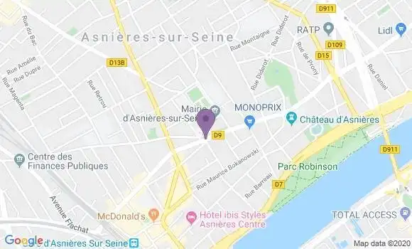 Localisation Asnieres Principal - 92600