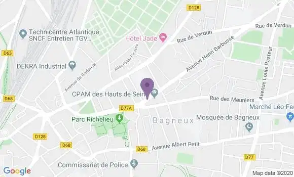 Localisation Bagneux - 92220