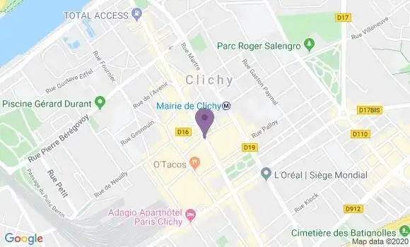 Localisation Clichy - 92110