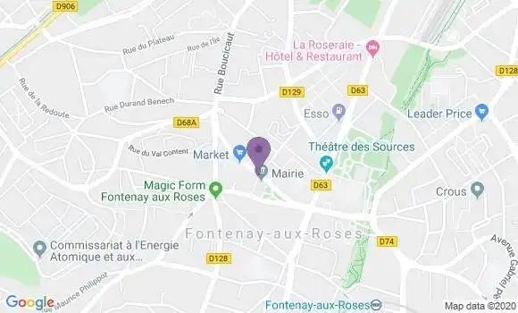 Localisation Fontenay Aux Roses - 92260