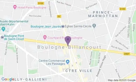 Localisation Boulogne Reine Bp - 92100