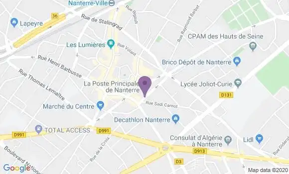 Localisation Nanterre Recette Principale - 92000