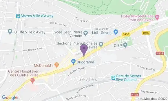 Localisation Sevres - 92310