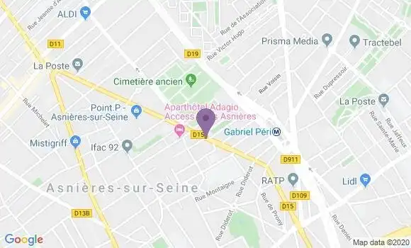 Localisation Asnieres Bourguignons Bp - 92600