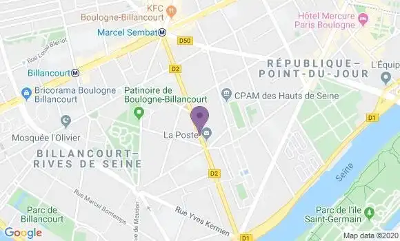 Localisation Boulogne Billancourt Sud - 92100
