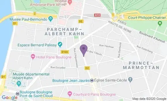 Localisation Boulogne Billancourt Jaures - 92100