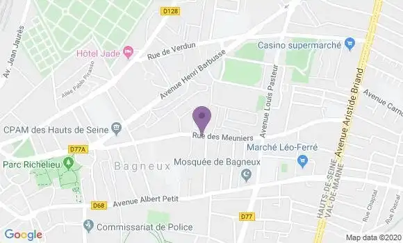 Localisation Bagneux Bas Longchamps Bp - 92220