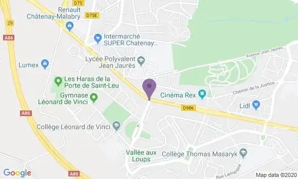 Localisation Chatenay Butte Rouge Bp - 92290