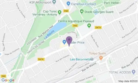 Localisation Antony Pajeaud - 92160